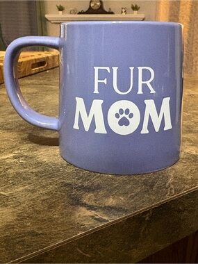 Fur Mom Ceramic Coffee Mug - Blue